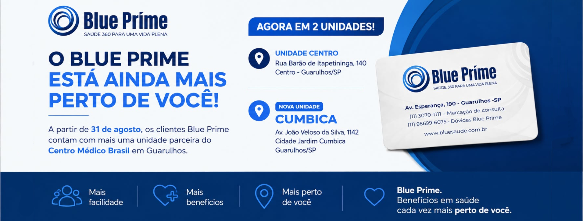 Nova unidade Blue Prime em Guarulhos